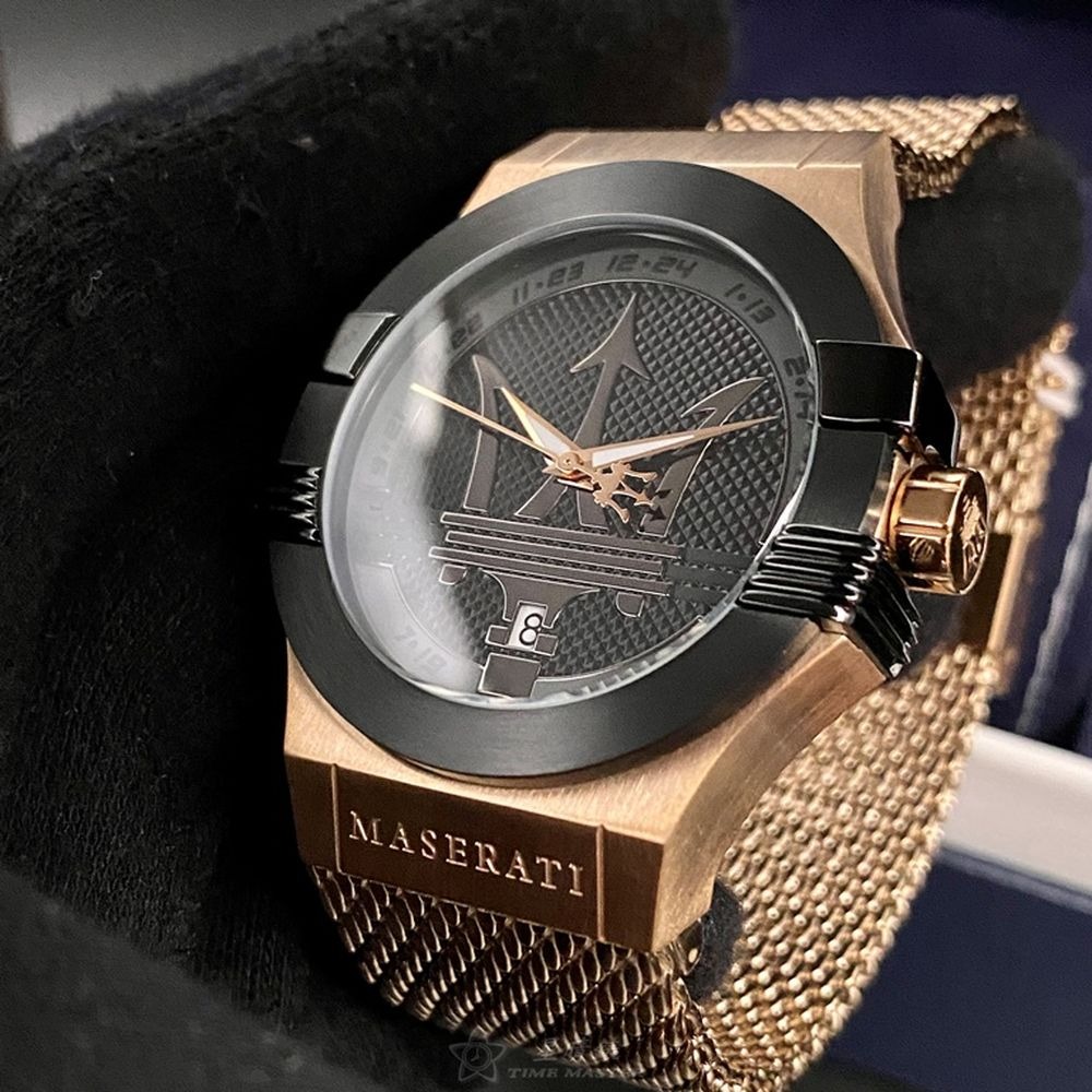 MASERATI手錶,編號R8853108009,42mm玫瑰金錶殼,玫瑰金色錶帶款◉20A004